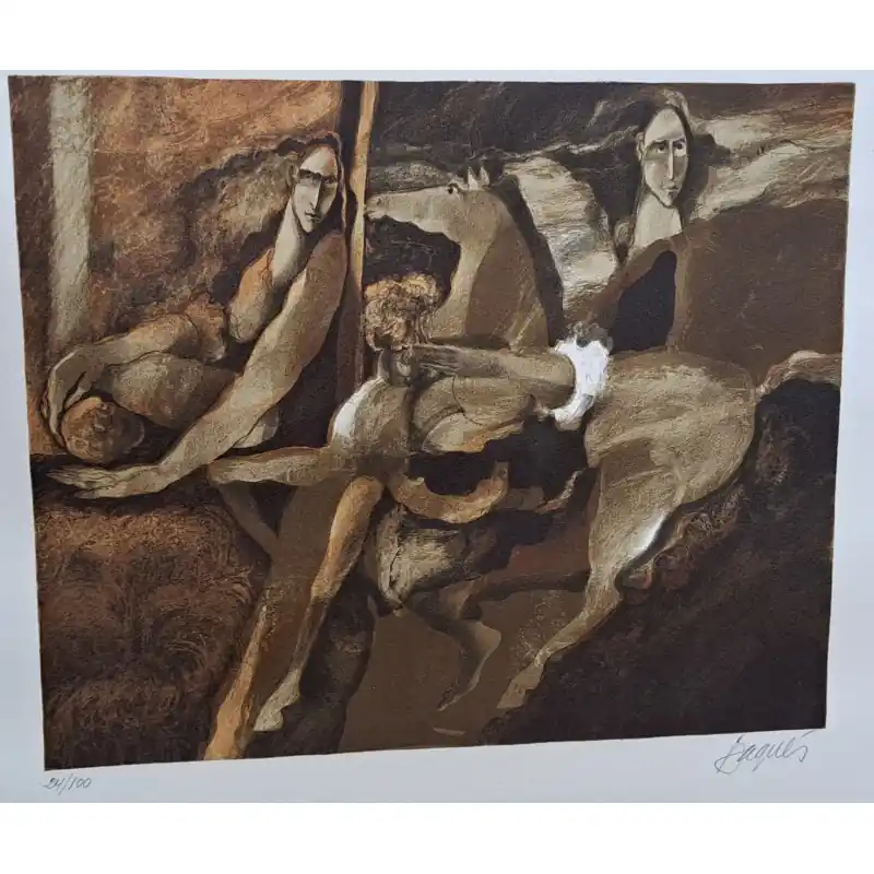 Grabado original de Josep Baqués (1931-2021) firmado y numerado a lápiz Última Versión