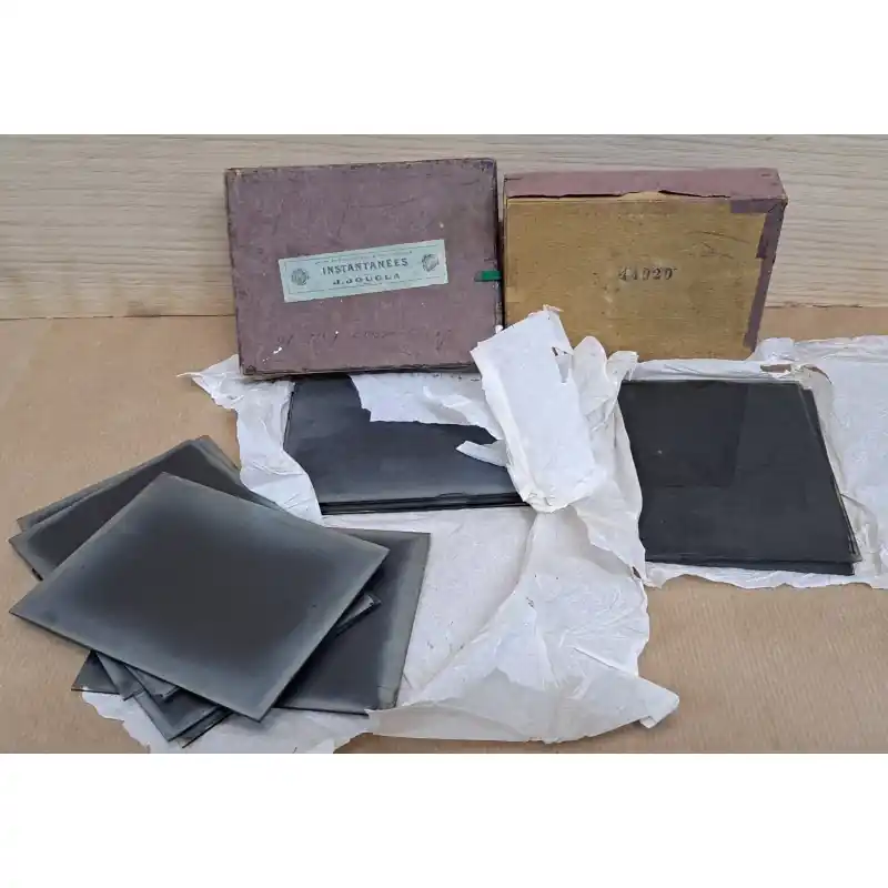 14 placas clichés de cristal 12X9 cm Mayoreo