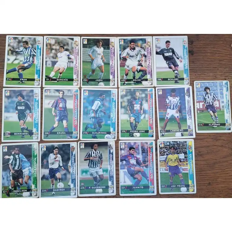 16 cromos, las fichas liga 98/99 Mundi MC Sport Certificado