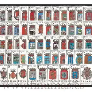 Alta Calidad .SELLOS ESPAÑA ESCUDOSAÑO 1962/66. 57 valores en Nuevo