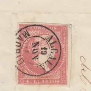 4 cuartos1856 - fechador- Alcala - Madrid A Buen Precio