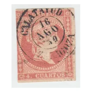 4 cuartos1856 - fechador- Cangas de Onis tipo II - Oviedo Rebajas