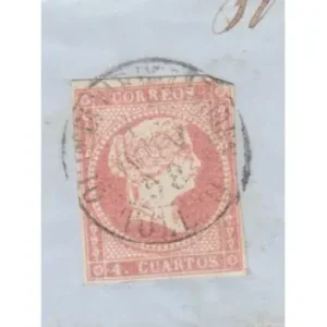 Pago Seguro 4 cuartos1856 - fechador- Quintanar de la Orden - tipo I - Toledo