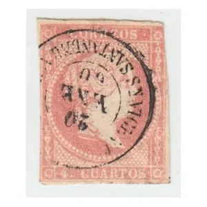 Precio Rebajado 4 cuartos1856 - fechador- San Vicente de la Barquera tipo II - Santander